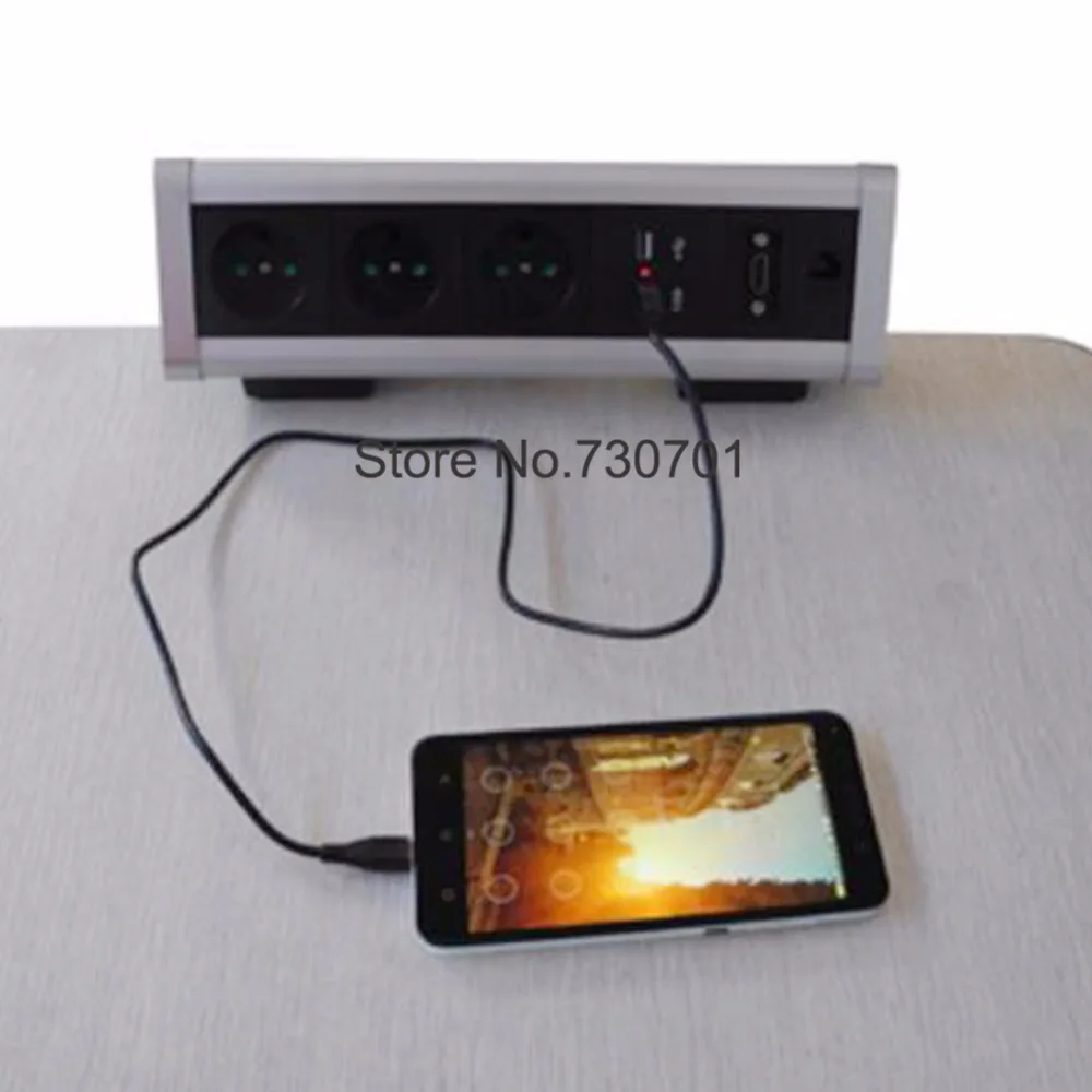 Günstig EU Power VGA HDMI Desktop Montieren Sockel Clamp Auf Schreibtisch Rand Buchse