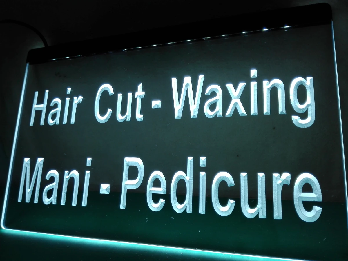 

LK121- Hair Cut Waxing Mani Pedicure LED Neon Light Sign home decor crafts