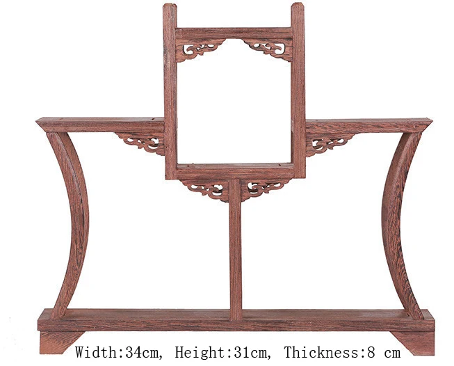 

Exquisite Chinese Decoratable Classical Handmade Wenge Wooden Display Stand Shelf No.2