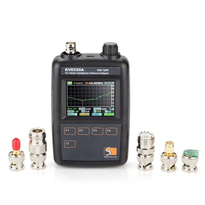 Новинка KVE520A VHF/UHF VU векторная антенна анализатор сопротивления + 5 шт. адаптеров