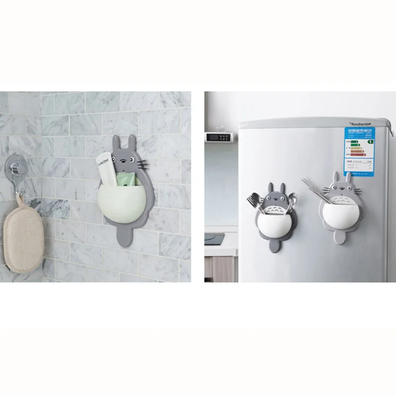 Милый держатель для ключей Totoro ванной комнаты кухонный крючок Вакуумная