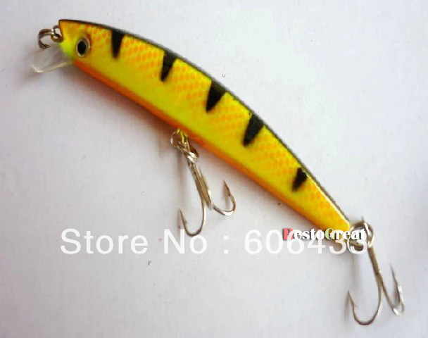 

20 Pieces/lot Fishing yellow Lure Mimmow Treble Hook Spinner baits 9.5cm 7g