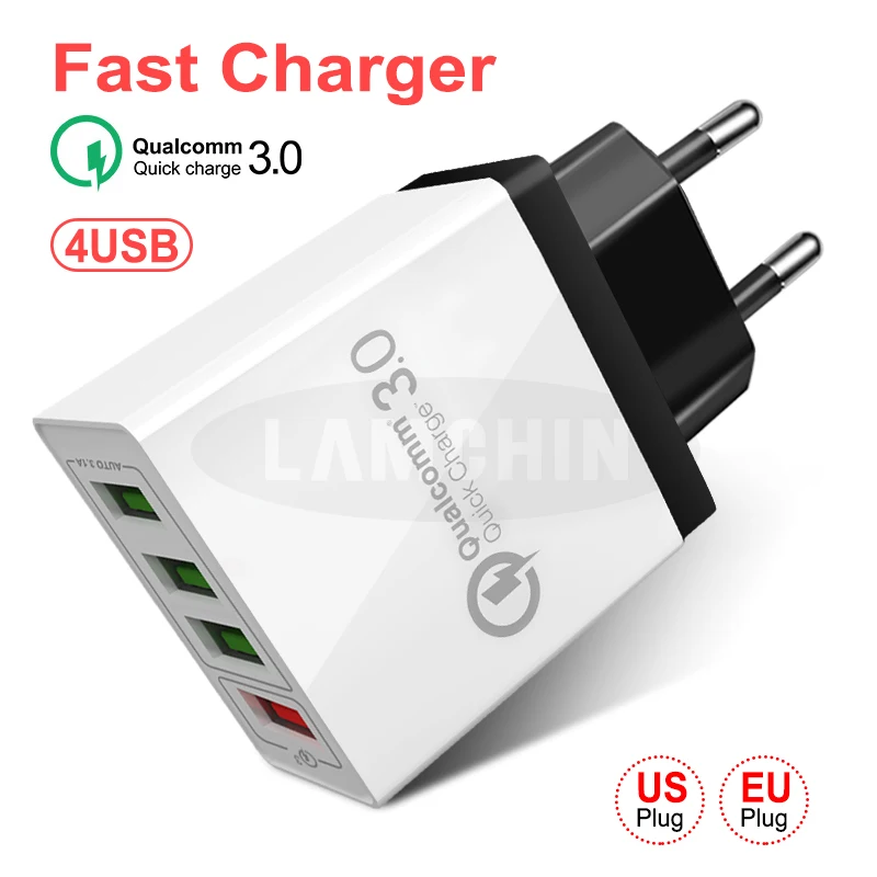 Quick Charge 3 0 USB зарядное устройство Европейская/Американская вилка настенный