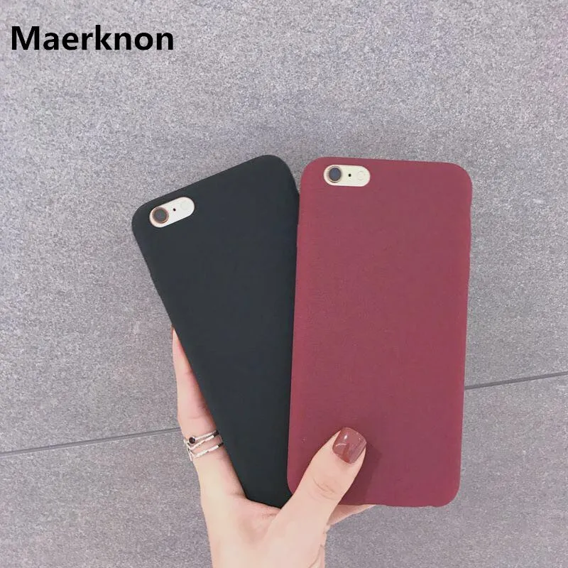 Maerknon ультра-тонкие матовые ТПУ чехол для телефона Apple iPhone 5 5S SE 6 6S Plus 7 8 X XR XS Max
