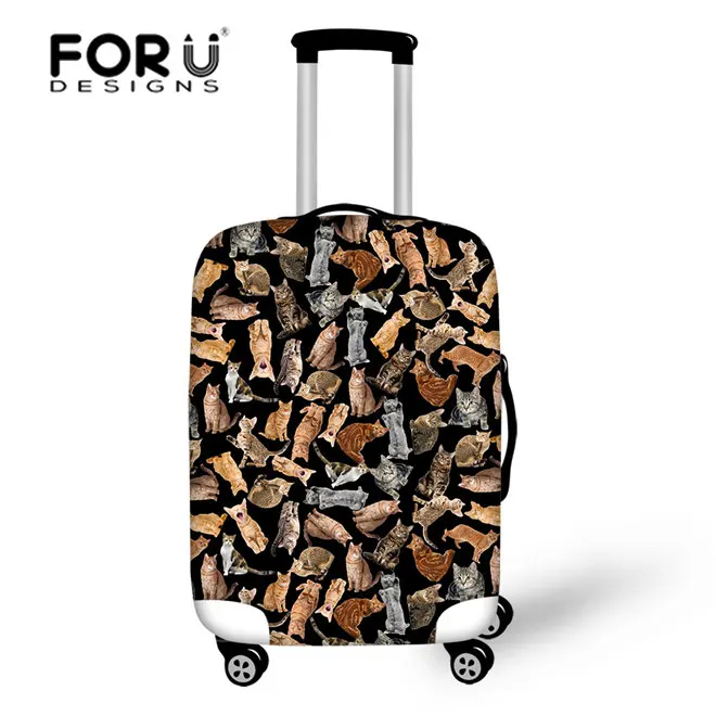 FORUDESIGNS/чехол с Мопсом для путешествий, защитный чехол для багажа, чехол с 3D принтом для собак, чехлы для путешествий, эластичный чехол для 18-30 дюймов - Цвет: CC3484L