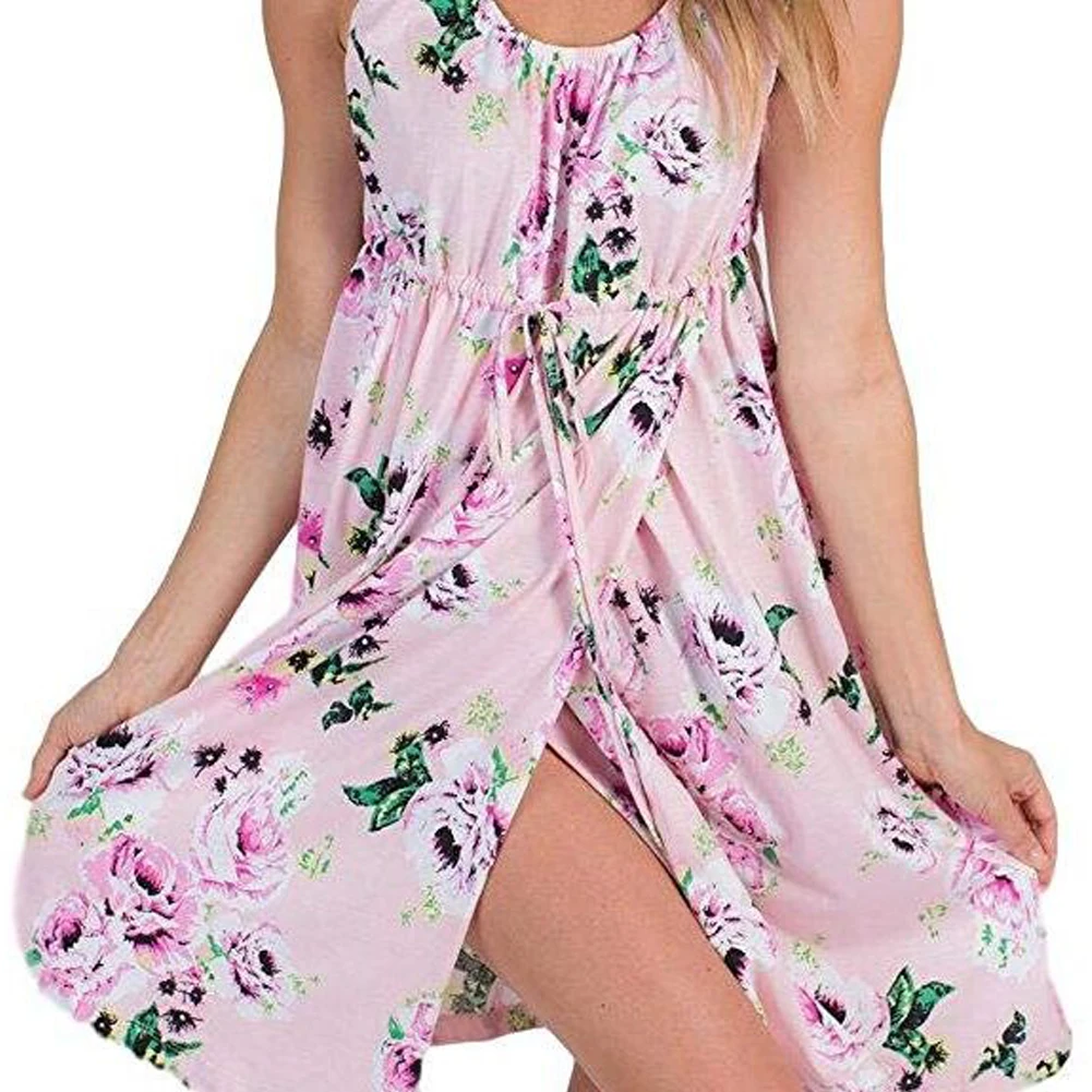 Pregnant Floral Sleep dress Woman Lounge Nightdress Milk Fiber Underwear Pajama Sleepwear Sleeveless