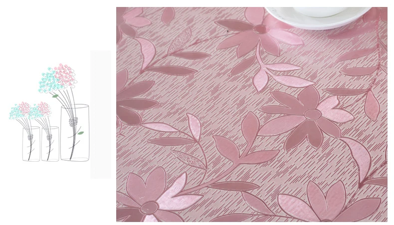 coloured soft glass table cloth, plastic table mat Rectangle Waterproof table Oil cloth Table Cover Decor Kitchen Table cloth