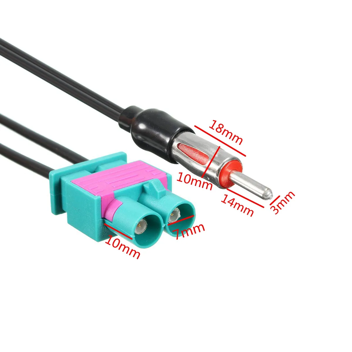 Новинка магнитола аудиокабель двойной разъем Fakra Din для Audi/VW/Volkswagen|vw fakra|antenna cable