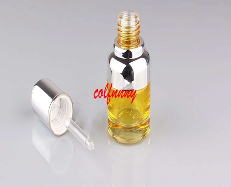 50pcs/lot 20ml Glass Essential oil bottle / Gold press lid glass dropper Serum hyaluronic acid cosmetic container | Красота и