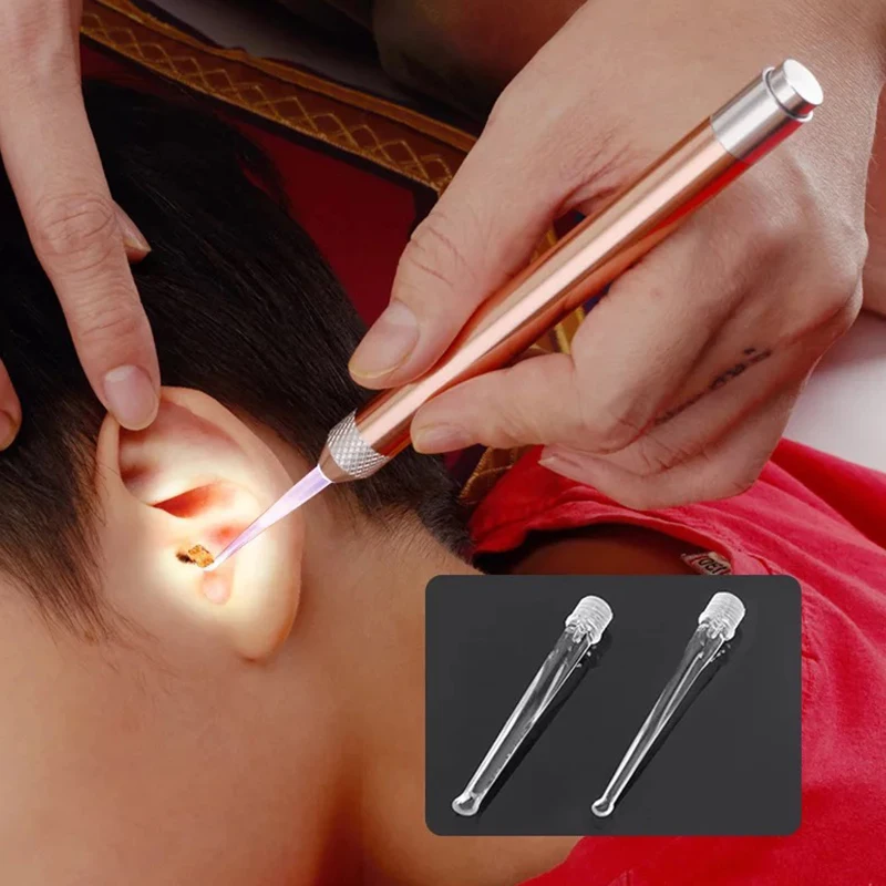 3pcs/Set Ear Wax Cleaner LED Flashlight Earpick Earwax Remover Luminous Curette Light Spoon Cleaning Tool Nail Clipper | Красота и
