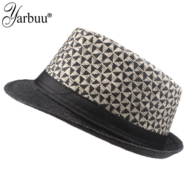[YARBUU] Brand cap New Spring Summer Unisex Structured Linen Fedora Hat Vintage Hats For Men Women Jazz Felt Panama Caps | Аксессуары