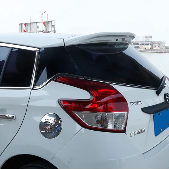 Для Toyota Yaris Спойлер ABS Материал заднее крыло автомобиля праймер цвет задний
