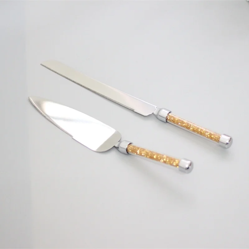 Нержавеющая сталь 18/8 нож для свадебного торта и комплект подающего игрока с