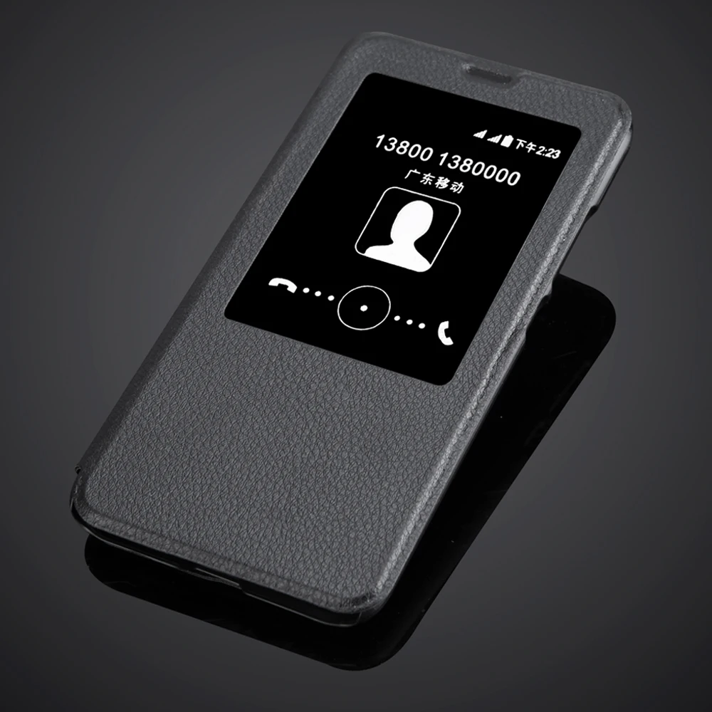 Роскошный чехол с откидной крышкой для окна из искусственной кожи подставкой