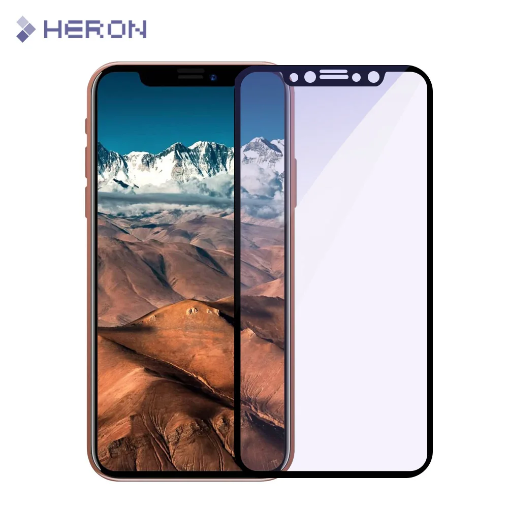 Анти фиолетовый синий свет полный крышка из закаленного Стекло для IPhone X IX