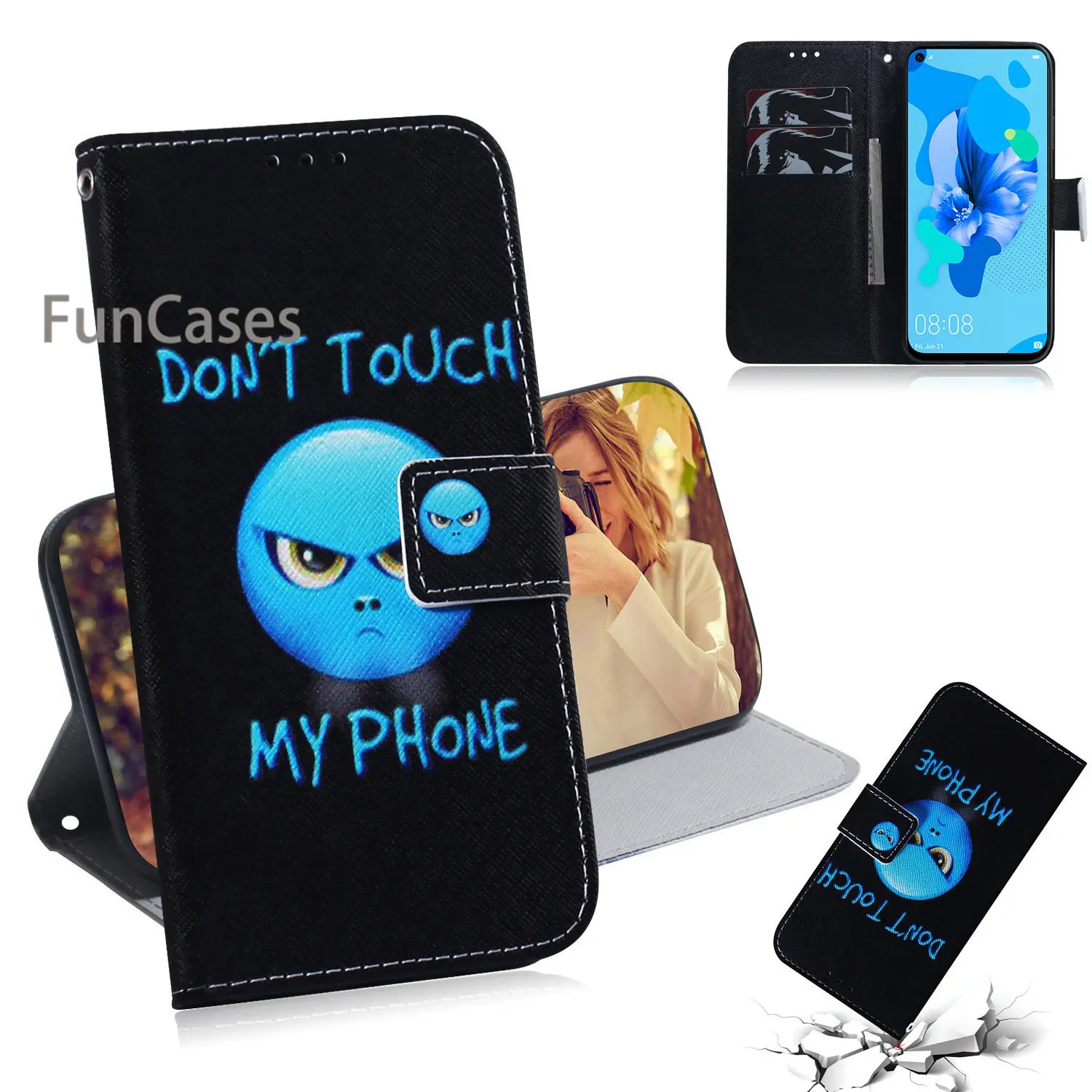 Сова держатели клипсы чехлы для huawei P20 Lite 2019 PU кожаный бумажник чехол СПС