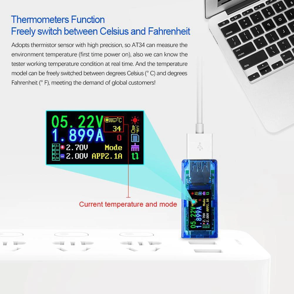 Напряжение цвет ЖК дисплей тестер USB 3 0 мощность ёмкость вольтметр аккумулятора