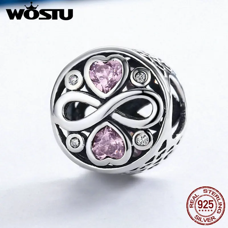 WOSTU Лидер продаж 925 пробы серебро Our Forever Love Бусины Подходят браслет DIY ювелирные изделия подарок для влюбленных CQC240