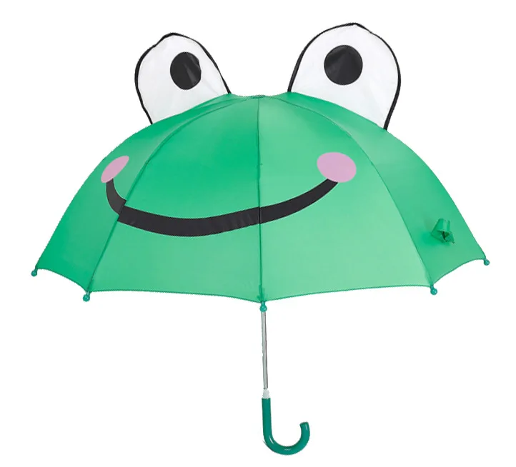 

Children Cartoon Umbrella Frog Bears Mickey Bees Half-Automatic Student Umbrella Long Handle Sun Rain Kids Umbrella 60pcs Mixed
