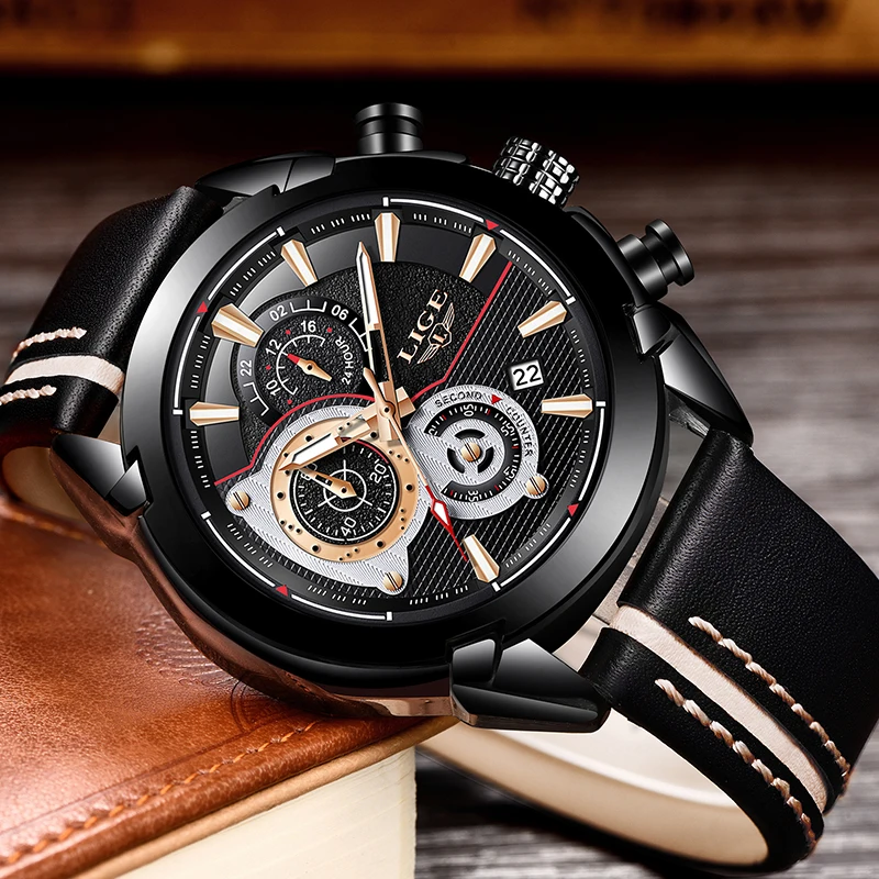 Mens Watches LIGE Top Brand Luxury Men's Military Sports Watch Multi-Functional Waterproof Quartz Relogio Masculino | Наручные часы