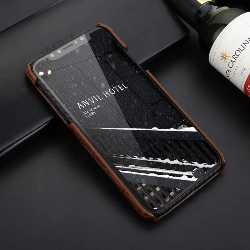 Чехол MAKEULIKE из натуральной кожи на заднюю панель чехол для iPhone X Роскошный чехол для телефона аллигатора чехлы для iPhone X iPhone 10 задняя крышка