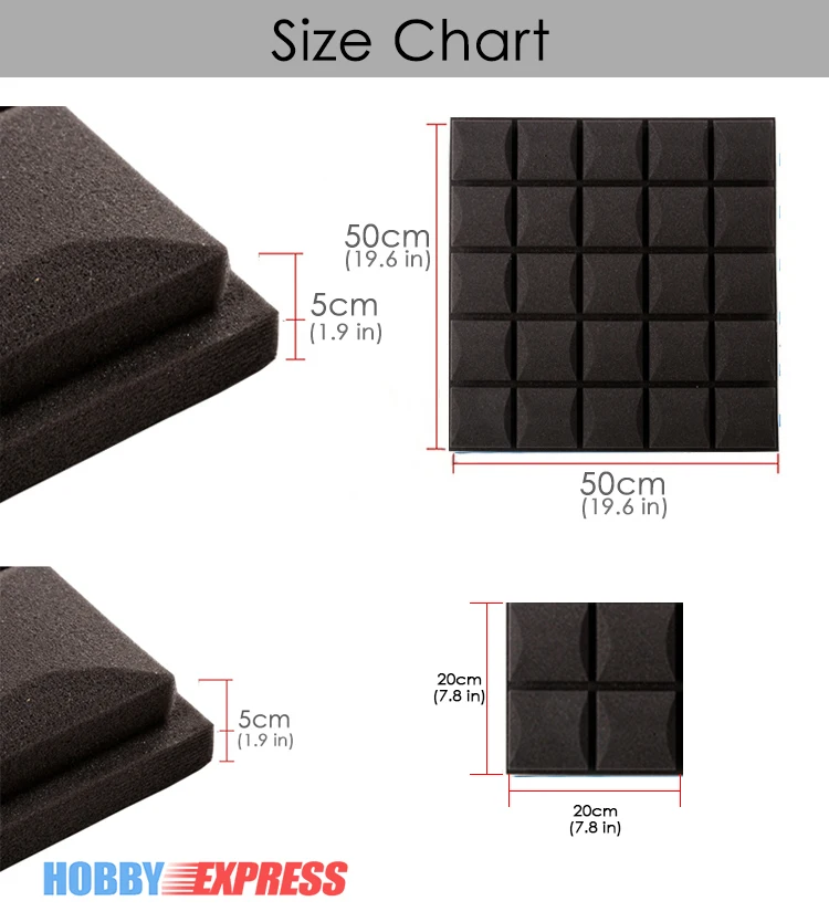 Arrowzoom 7.8 x 1.9&quot 8 pcs Pack Hemisphere Grid Adhesive Acoustic Studio Panel Soundproofing Foam KK1056 | Дом и сад