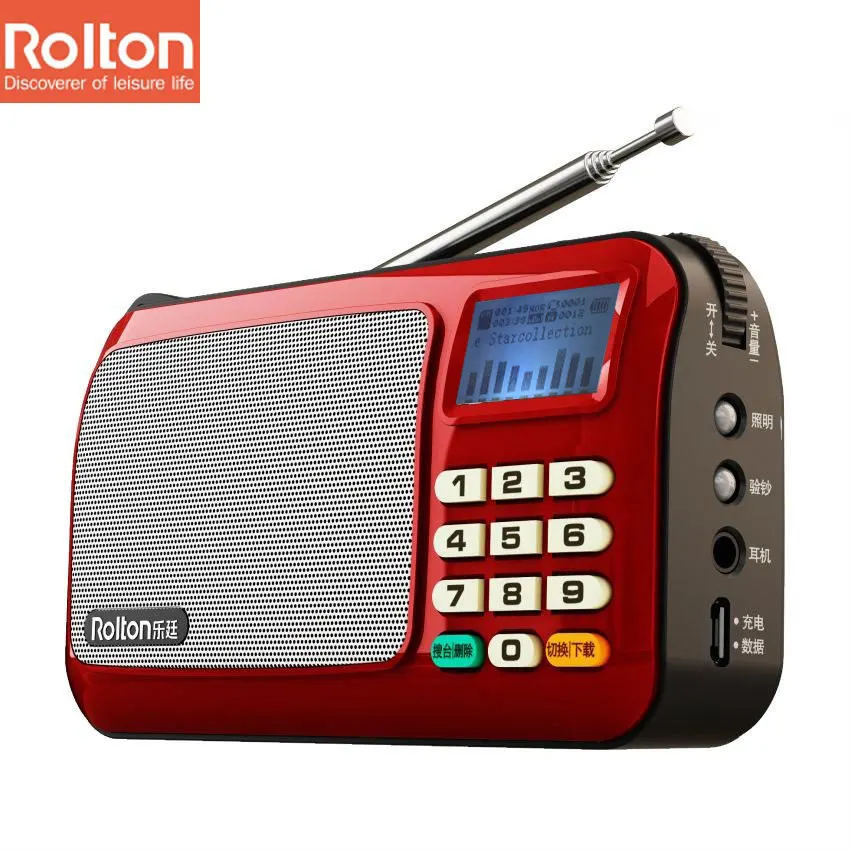 Портативный мини fm-радио динамик музыкальный плеер TF карта USB для ПК iPod Телефон с lcd DisplayStereo гарнитура воспроизведение Rolton W505
