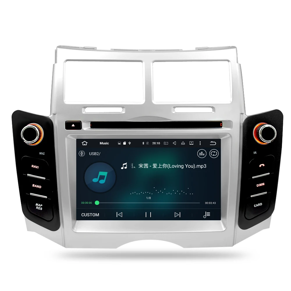 Ips Android 9,0 автомобильный dvd-плеер gps навигация Мультимедиа Стерео для Toyota Yaris 2005-2011 Авто Радио Аудио Bluetooth головное устройство