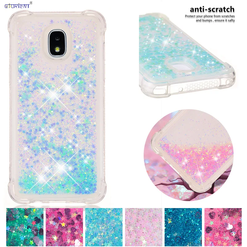 Блестящий чехол для Samsung Galaxy J3 Star V Aura aure 2018 Sol 3 Express Amp Prime Dynamic Love Heart