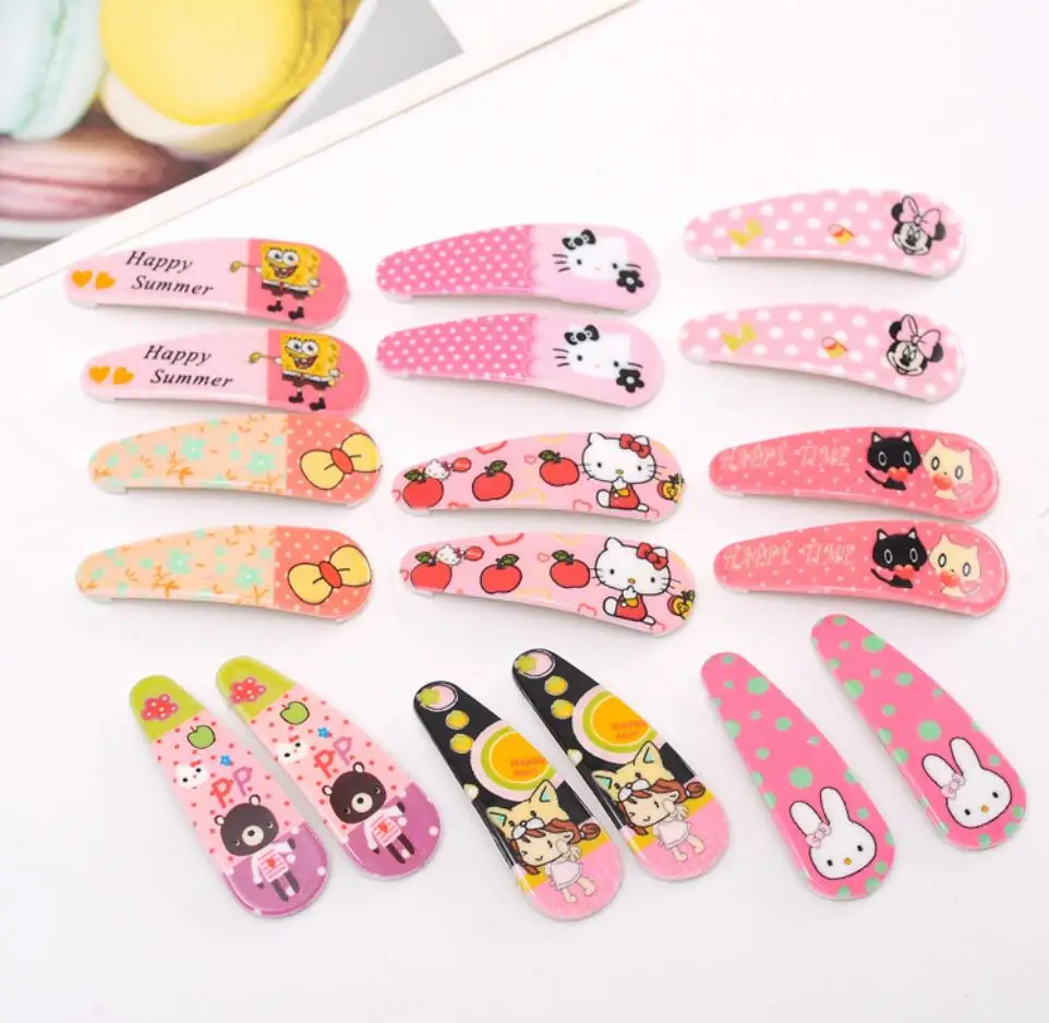 44pcs/lot Baby Girl Kids Hair Accessories Cartoon Flower Bear Pattern Clips Hairpins | Детская одежда и обувь