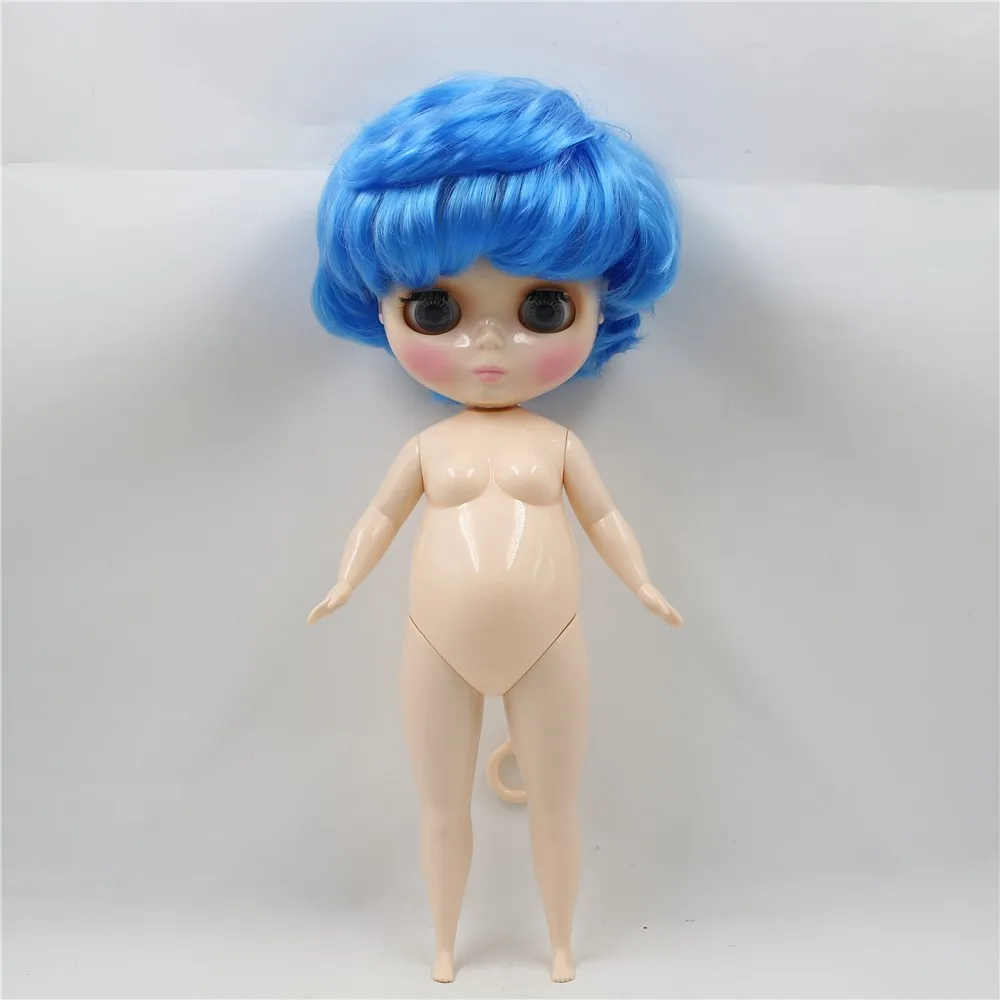 Ледяной DBS Blyth кукла 1/6 30 см синий короткий волос Блестящий лицо Жир Тела