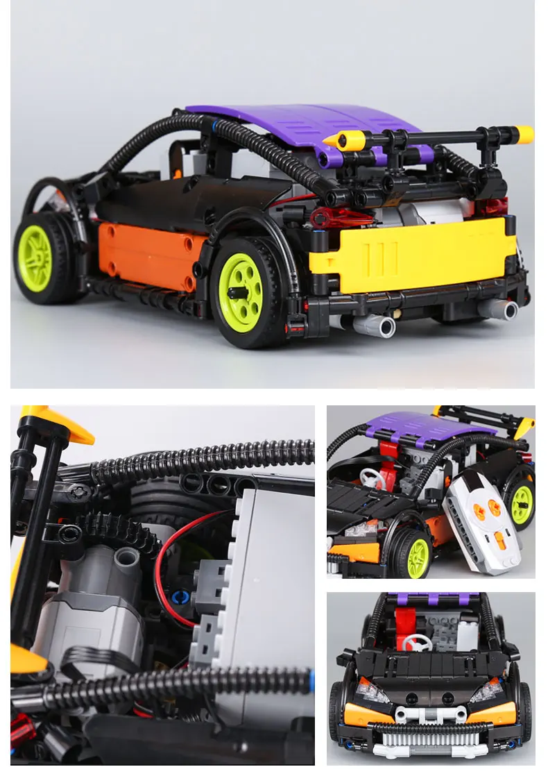 DHL 20053& 20053B натуральная техническая серия хэтчбек Тип R Набор MOC-6604 строительные блоки кирпичи развивающие детские Машинки Игрушки