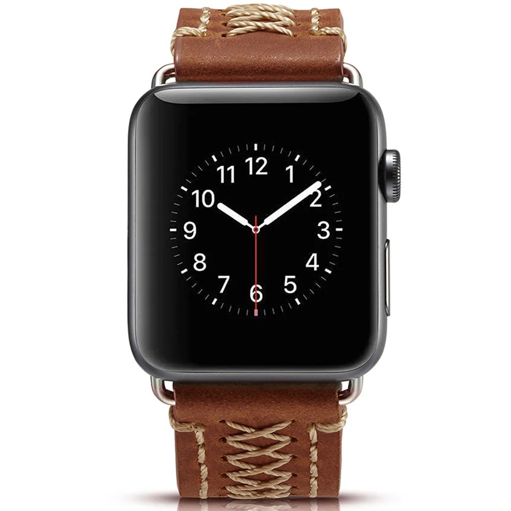 Кожаный ремешок для часов Apple Watch 4 3 2 1 Iwatch 42 мм/38 мм классическая застежка женщин и