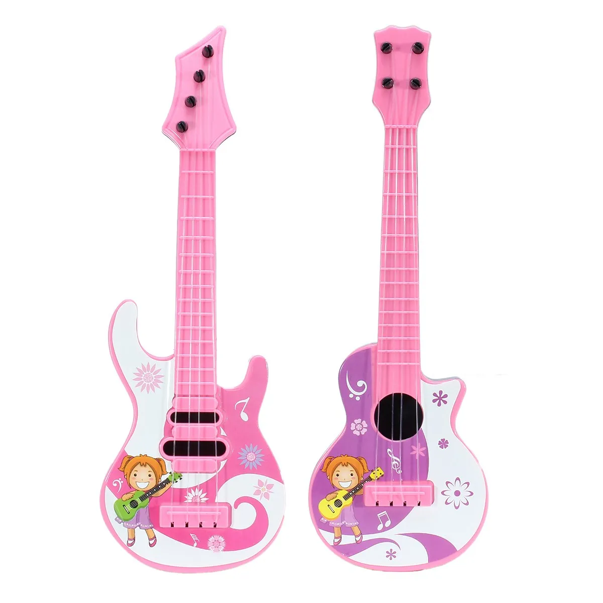Мода Мультфильм Дизайн Пластик Гитары игрушка мини музыкальный инструмент educatonal