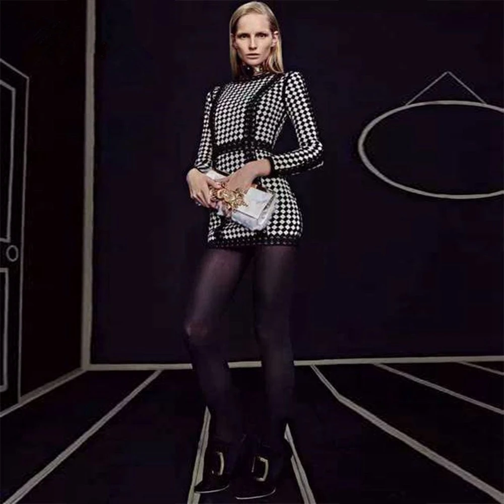 2017 г. Новые весенние модные пикантные с длинными рукавами Роскошный шеи