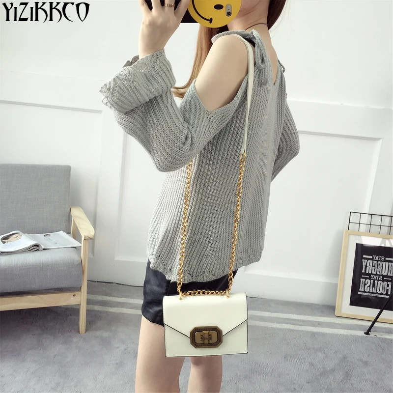 Cold Shoulder Cut Out Пуловеры для женщин сексуальная v-образным вырезом свитер Для с