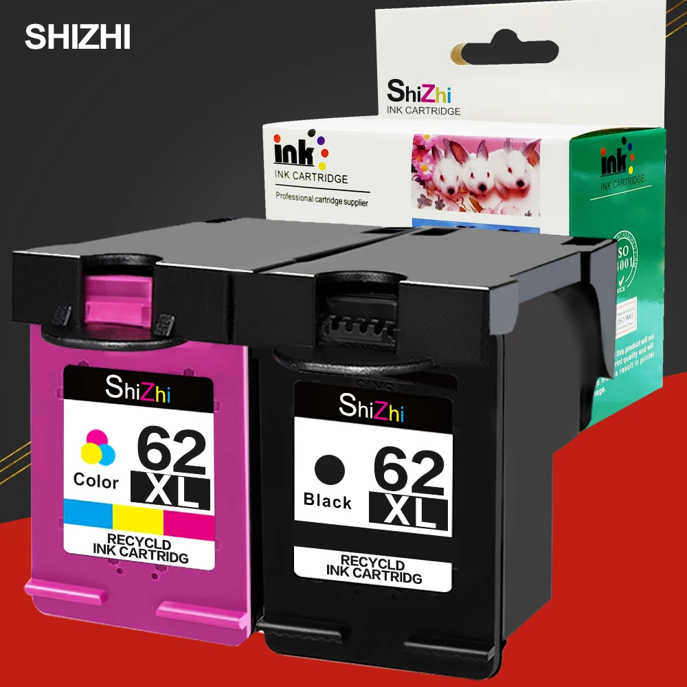 SHIZHI Восстановленный картридж для HP 62XL 62 XL Envy 7640 5660 5540 5640 5643 Officejet 5740 5743 200