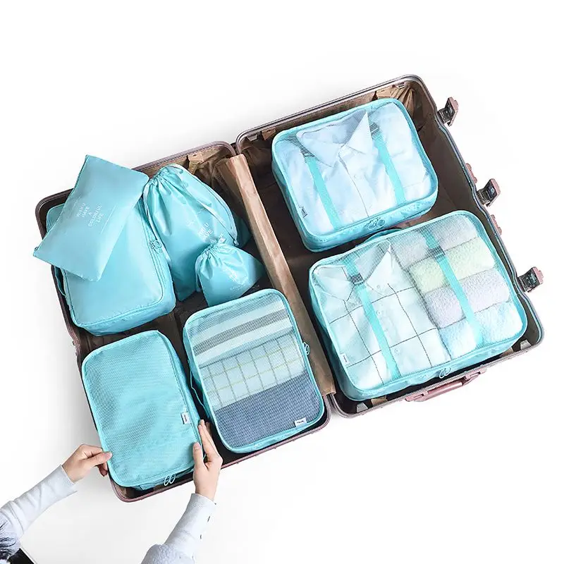 

7 pcs Luggage Packing Organizers Fashion Packing Bag Cases Set for Travel