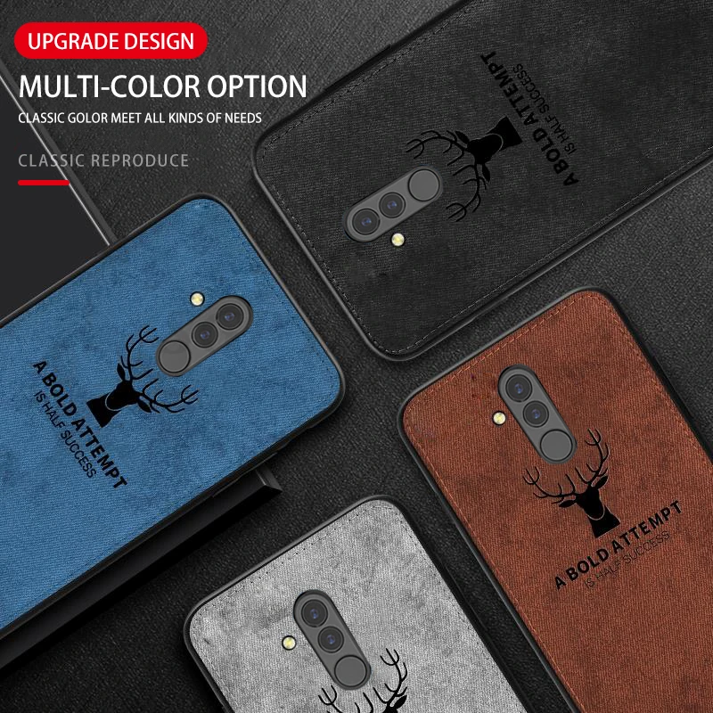 Чехол для Huawei Mate 20 Lite тканевый силиконовый бампер из ТПУ задняя крышка pro x 20pro 20x lite