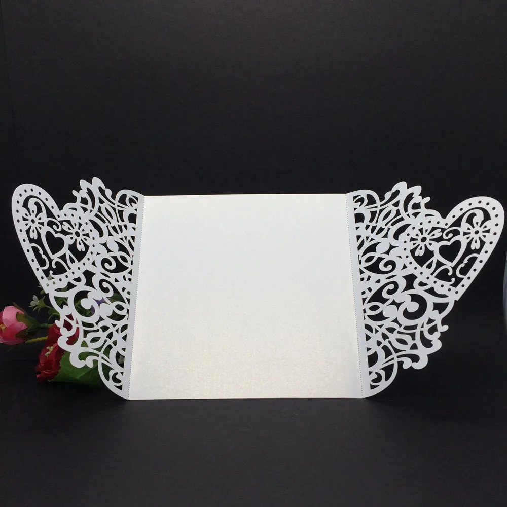 20 шт. Изящные переливающиеся жемчужные бумажные свадебные пригласительные