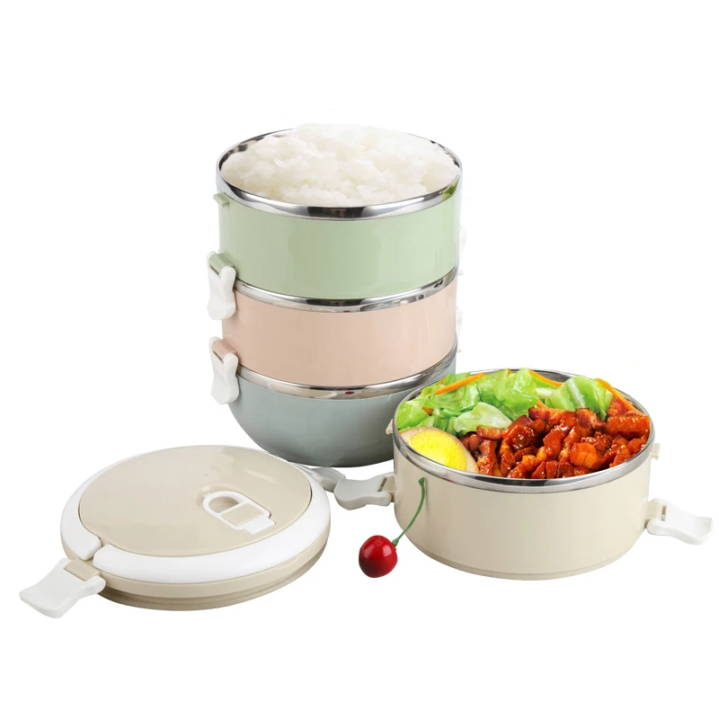 4 слойный Портативный Ланч бокс из нержавеющей стали Bento пищевой контейнер для
