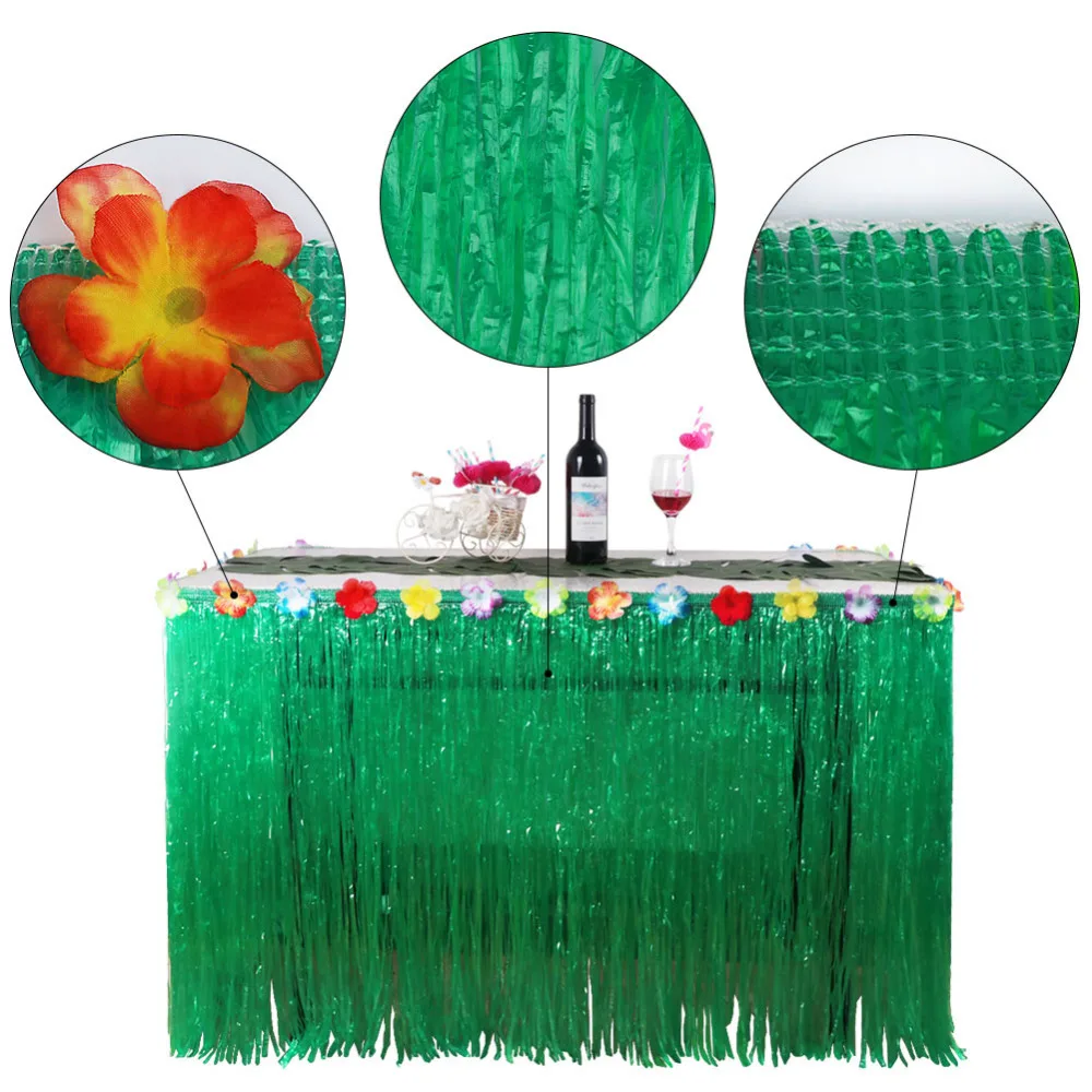 Гавайские Луау вечерние тропические пластиковые для украшения стола шелковые