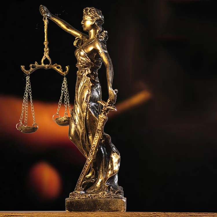Aqumotic Greece Justitia Justice Fair богиня Ретро Ремесло аксессуары для дома украшения Европейский Креативный ретро кафе скульптура