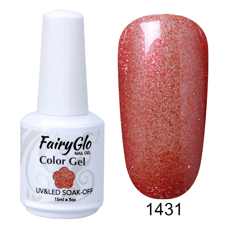 FairyGlo флуоресцентный неоновый УФ-гель для ногтей Дизайн ногтей гель лак замачиваемый Vernis полуперманентный лак для ногтей 15 мл - Цвет: 1431