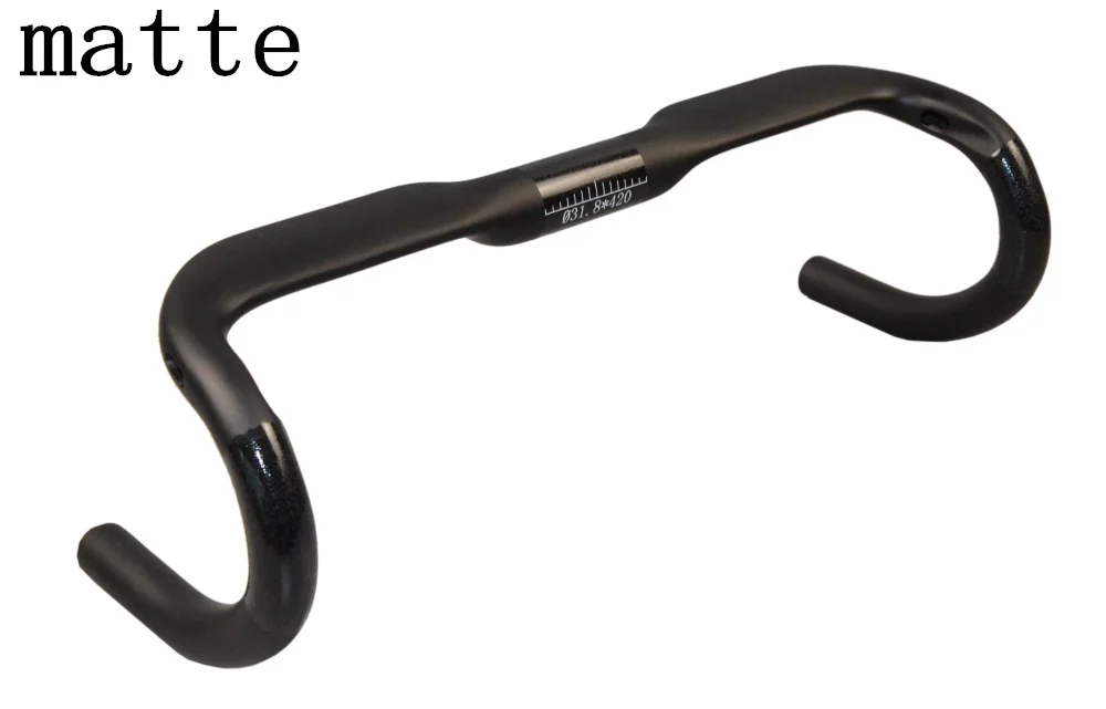 wacako cycling bicycle road handlebar full carbon fibre bike handlebars parts inner cable routing 31.8*400/420/440mm | Спорт и