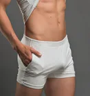 Мужские трусы-боксеры, однотонные, хлопок, цвет в ассортименте, мужские шорты-боксеры