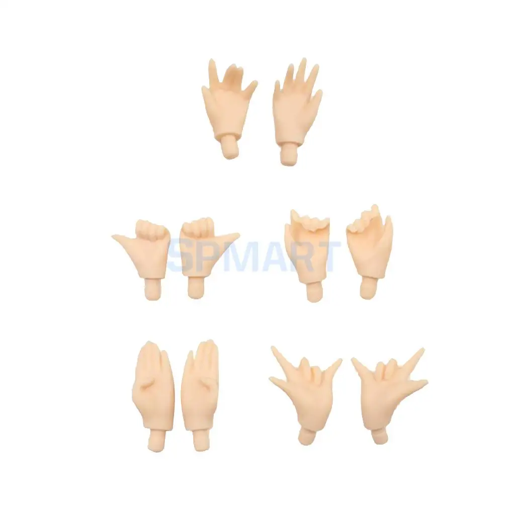 Куклы на заказ части тела 5 пар белый тон кожи руки Для 12 дюймового RBL Neo baby Pullip Licca