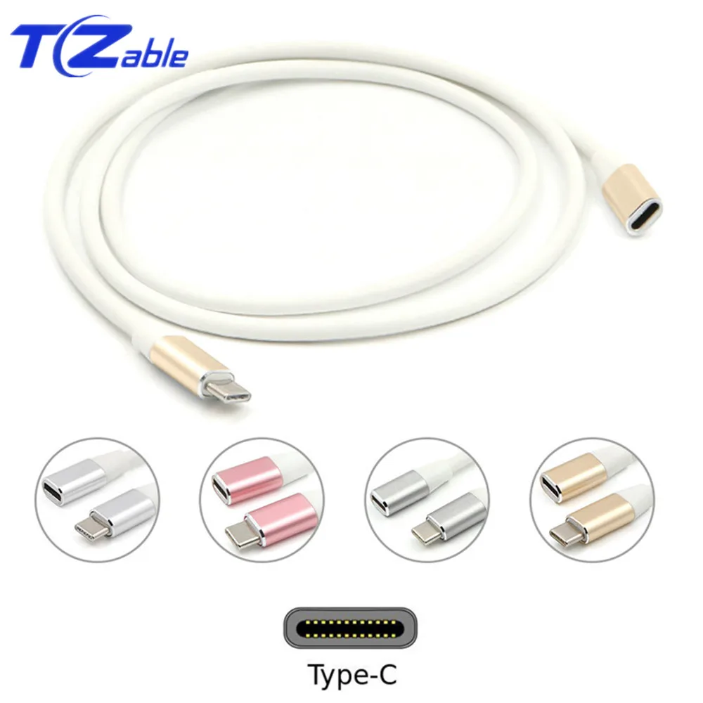 Удлинительный кабель USB C типа Папа мама для Macbook кабели конвертер зарядный 3 1