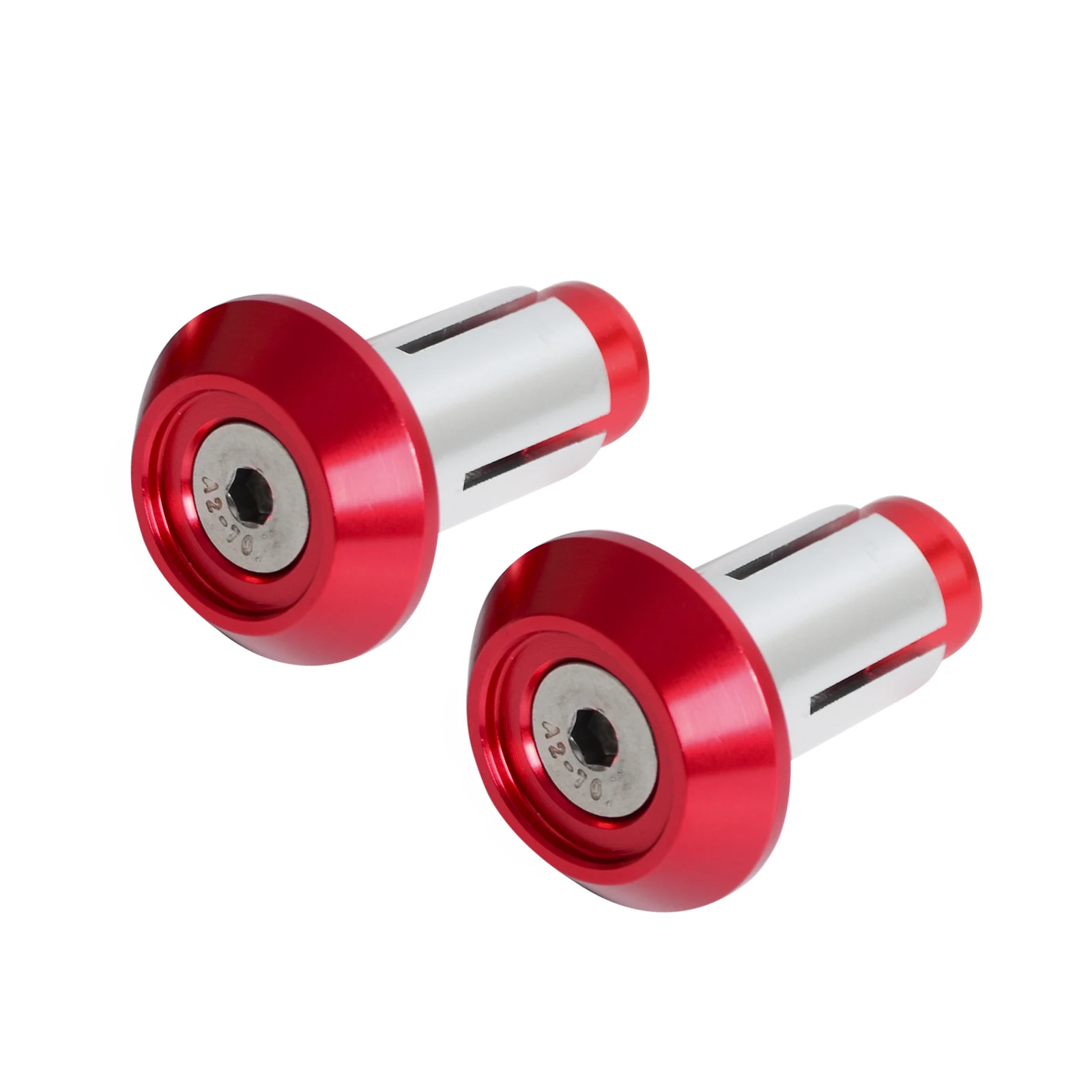 Red 7/" ручки на руль, алюминиевые наконечники для Ducati 848 scrambler monster 690 796 821 multistrada, аксессуары для мотоциклов - Цвет: Red