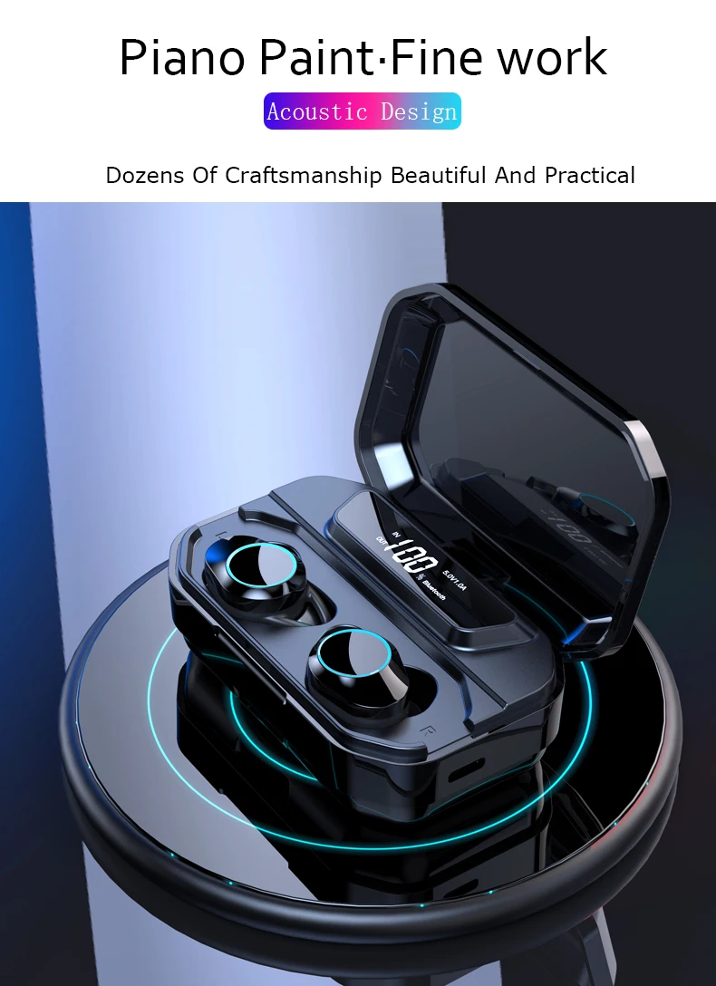 X11 TWS наушники Bluetooth беспроводные спортивные наушники IPX7 водонепроницаемые 3300mAh зарядное устройство Бин-вкладыши для IOS Android телефонов.